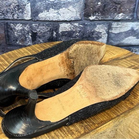 Kate Spade Sling Back Kitten Heels size 8 Made in Italy - Picture 6 of 7